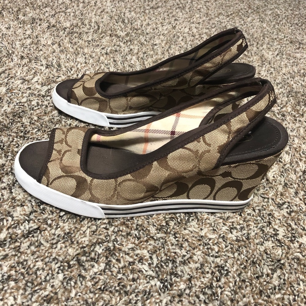 Coach wedge shoes